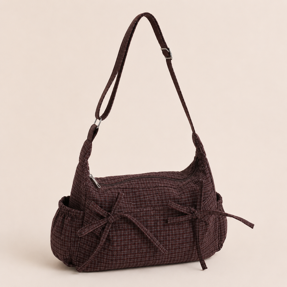 Nela Checkered Shoulder Bag