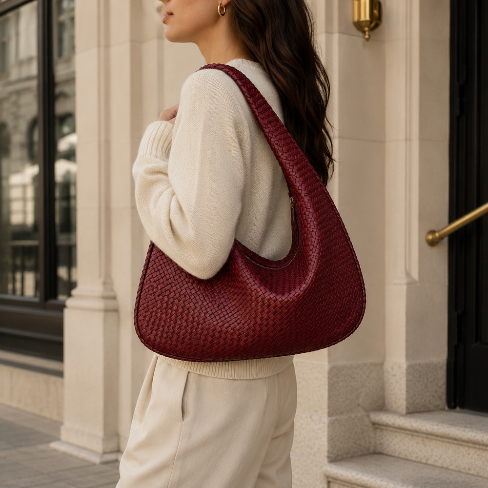 Sienna Woven Shoulder Bag