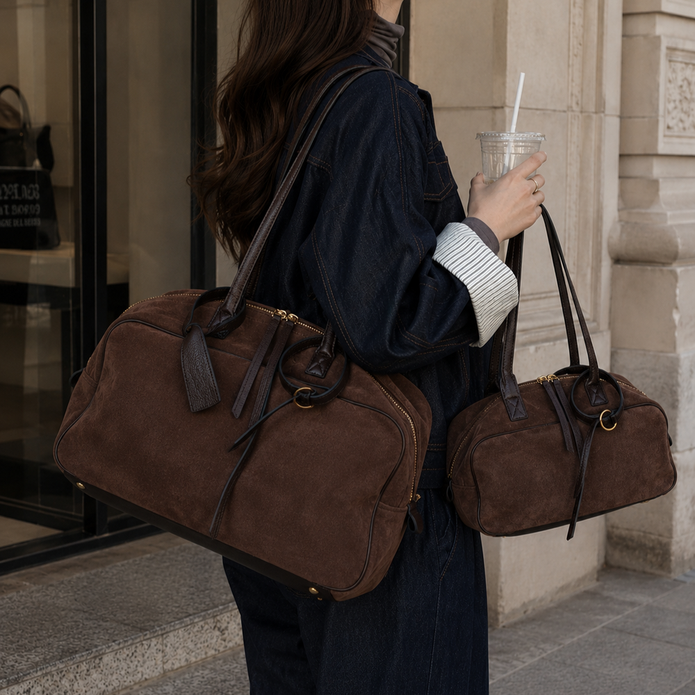 The Verona Suede Carryall