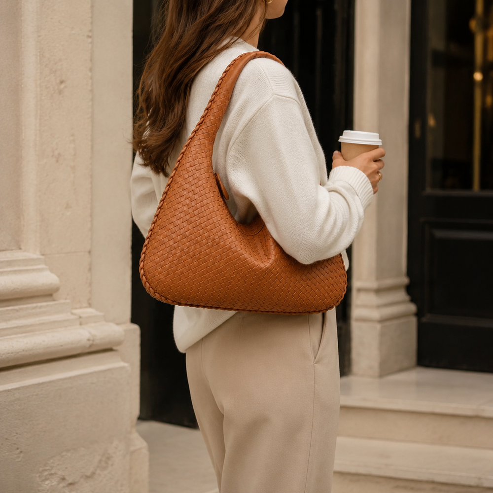 Sienna Woven Shoulder Bag