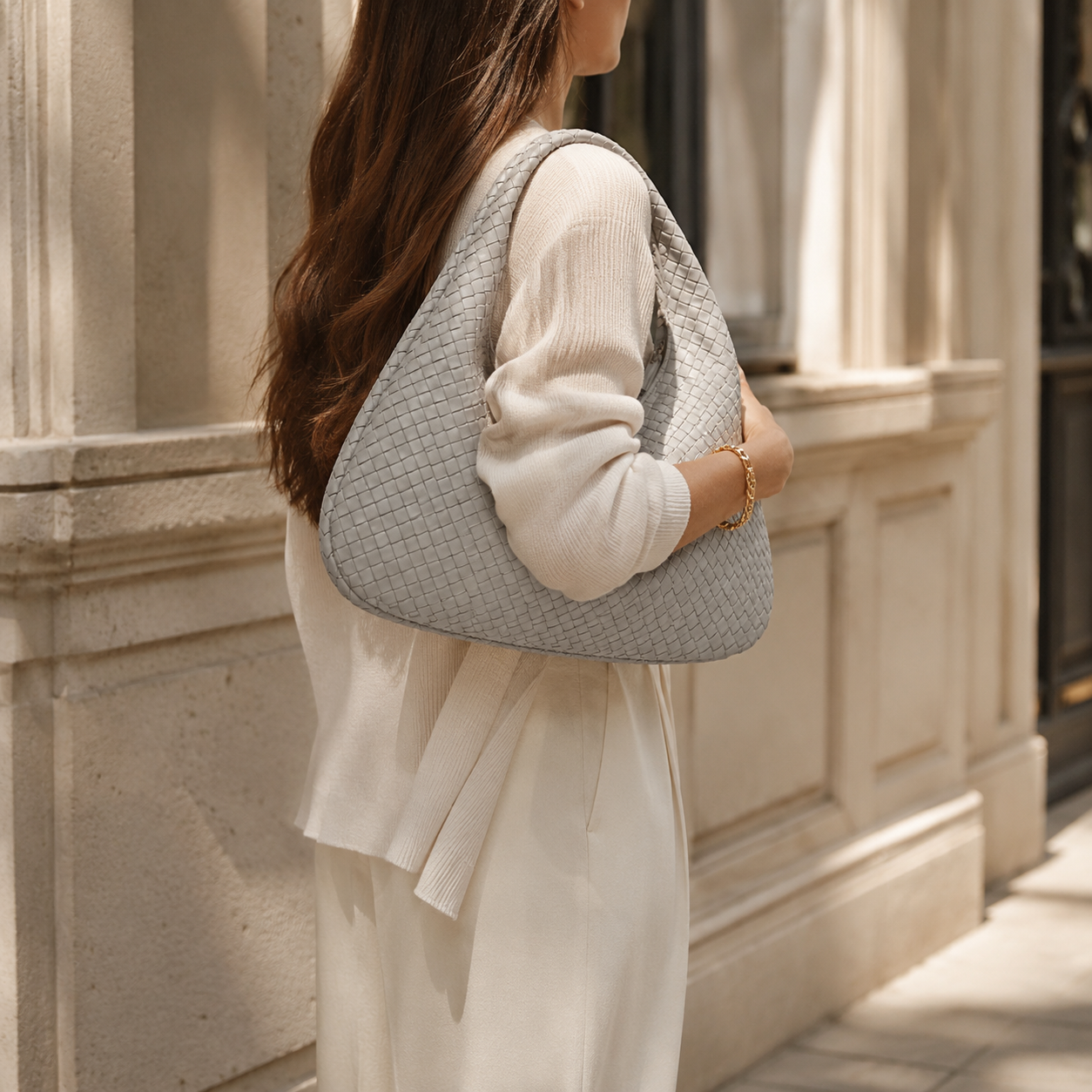 Sienna Woven Shoulder Bag