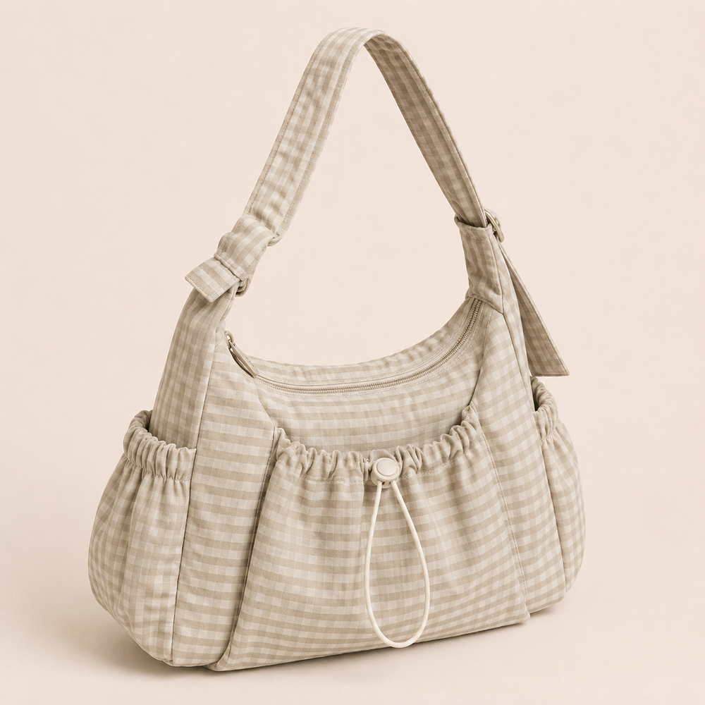 Nela Checkered Shoulder Bag