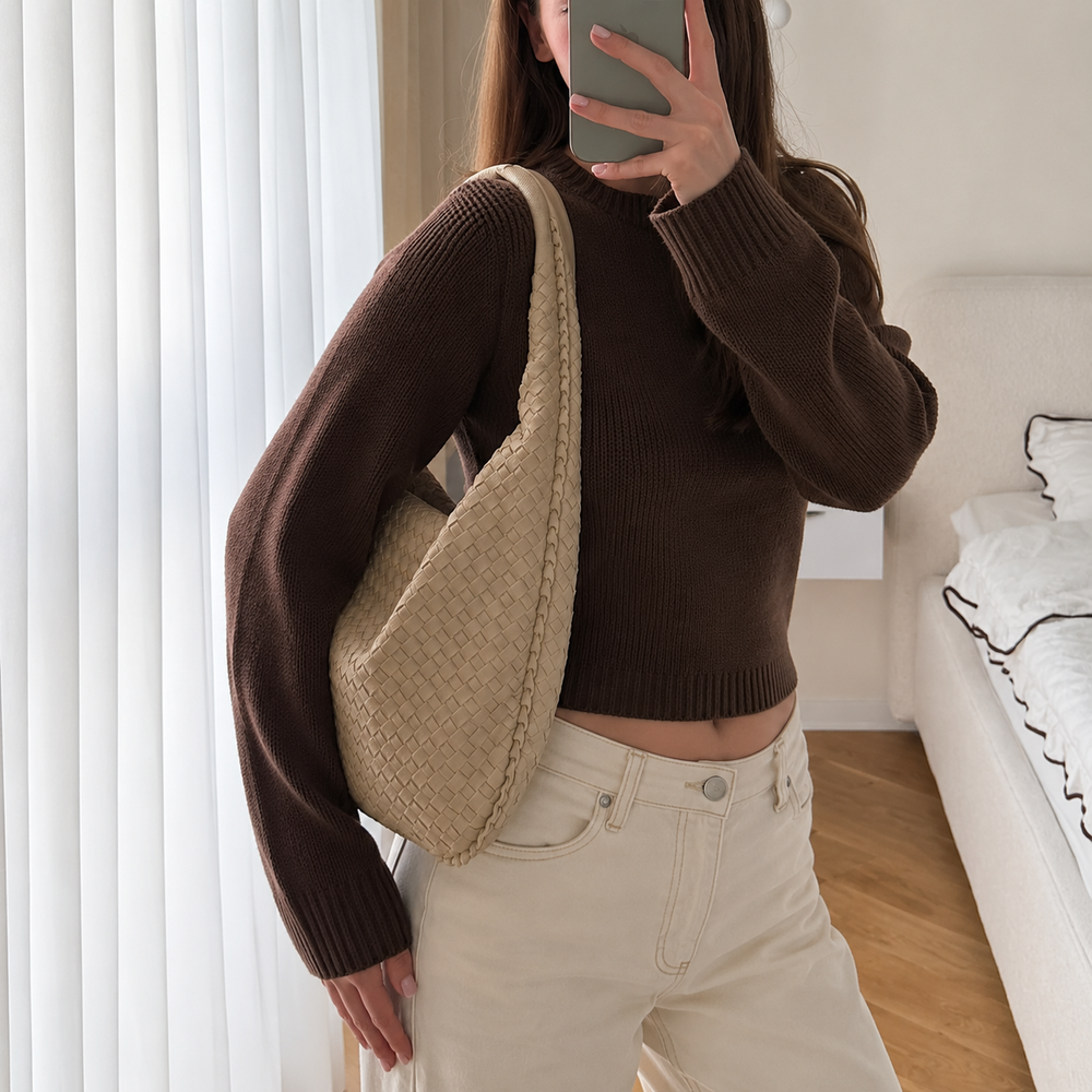 Sienna Woven Shoulder Bag