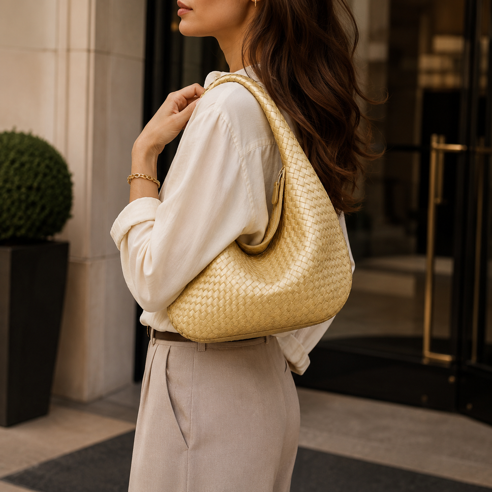 Sienna Woven Shoulder Bag