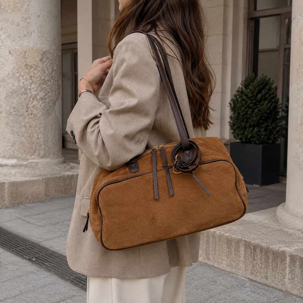 The Verona Suede Carryall