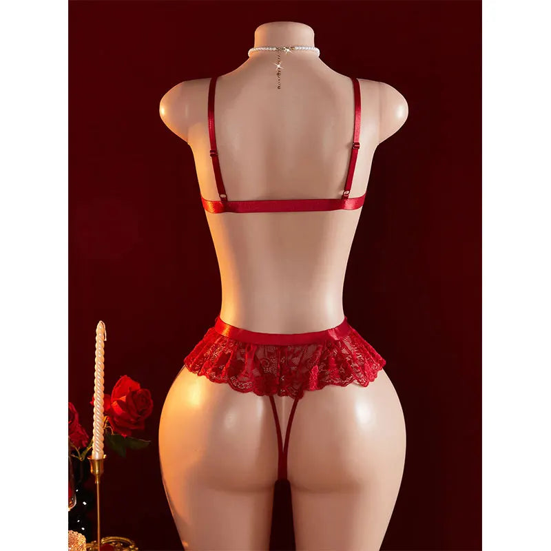 Women's Sexy Bandage Bodysuit Roleplay Lingerie Set