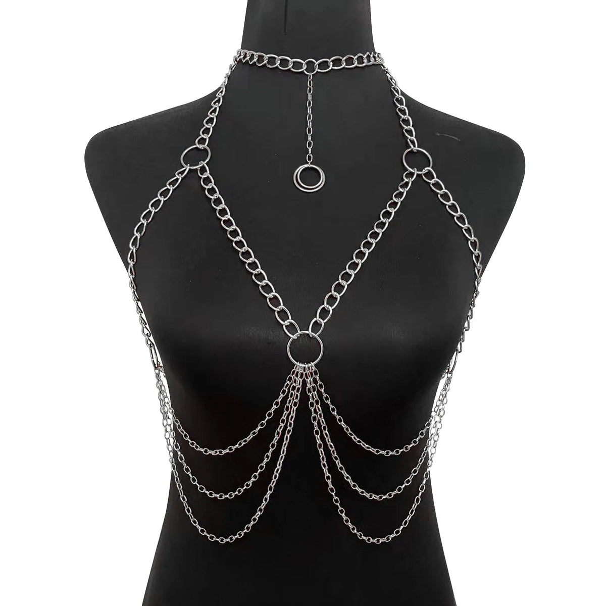 Sexy Body Chain Women Metal Body Chain Harnesses Jewelry Decoration Festival Rave Dance Costume Accessories