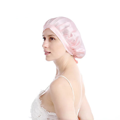 Mulberry Silk Hair Bonnet For Women Sleeping Cap Luxury Natual Silk Sleep Cap Night Bonnet Cap Hair Protection Turban Head Wrap