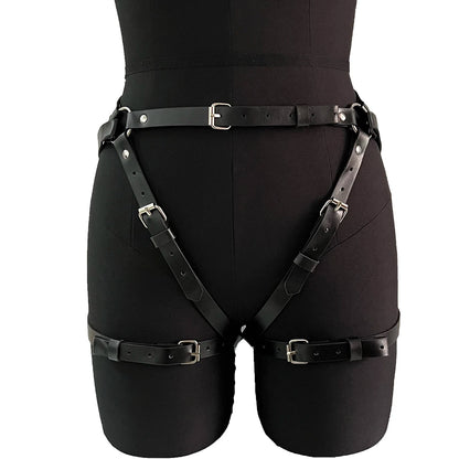 Ladies' Sexy Leather Belt Adjustable Fashion Punk Body Restraint Tight Strap for Daily Holiday Parties BDSM Clothing Accessories