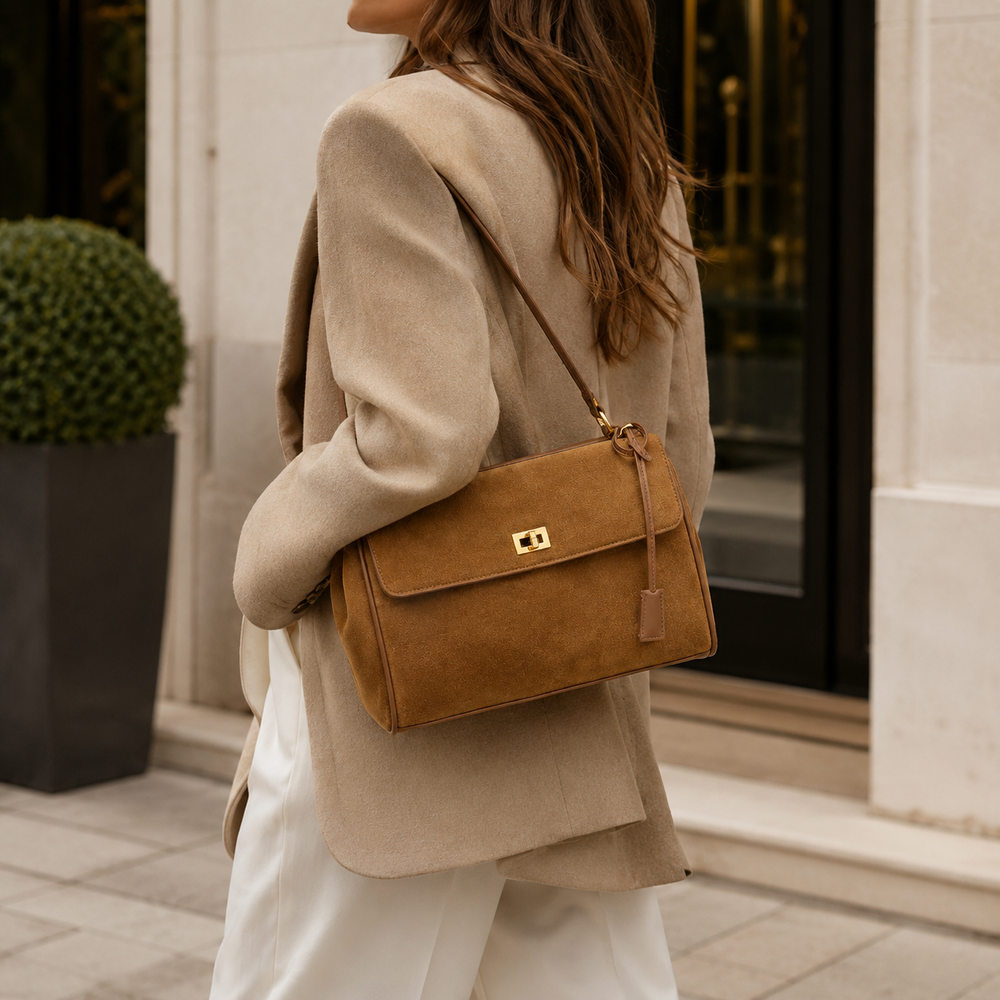 Elara Suede Tote