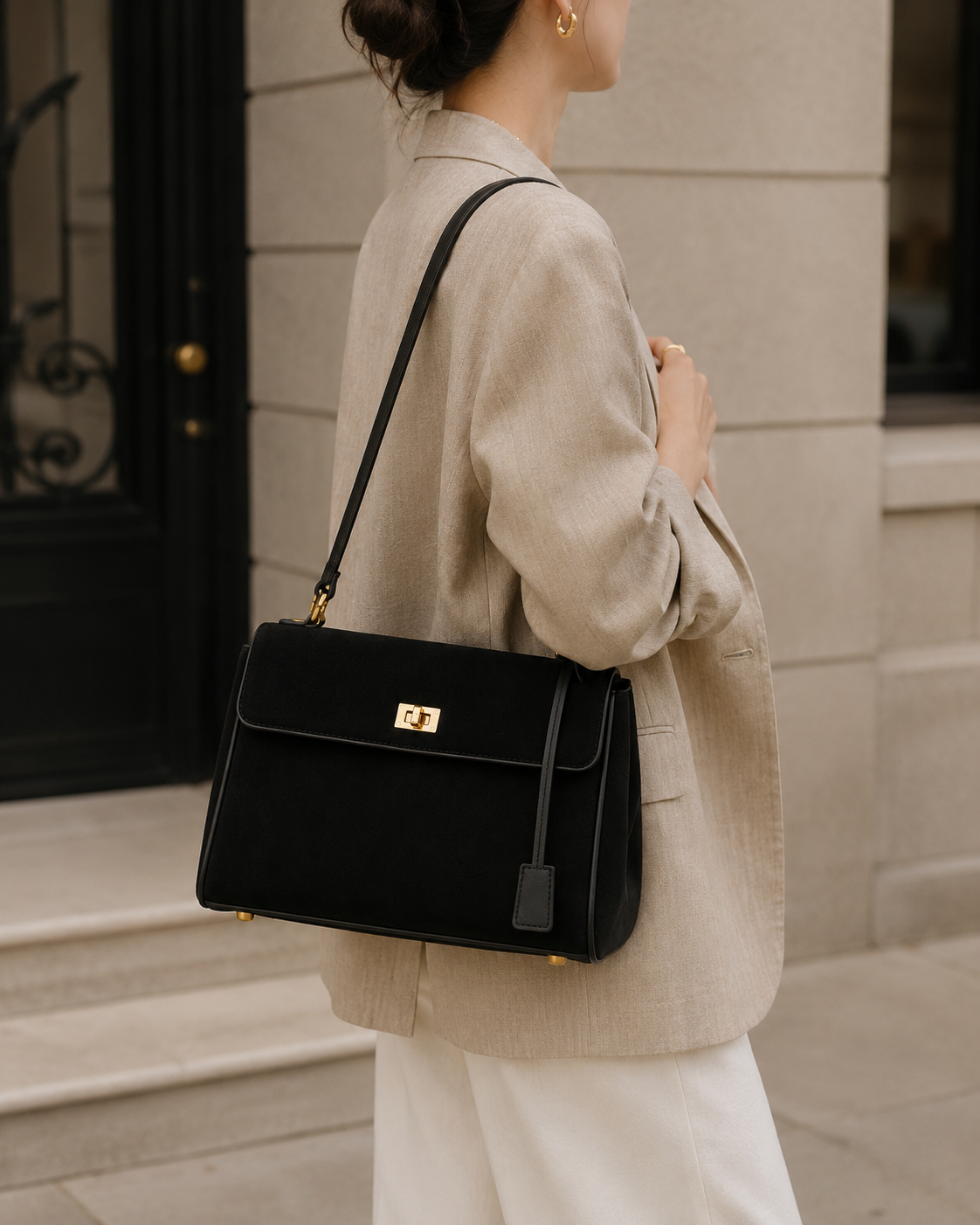 Elara Suede Tote