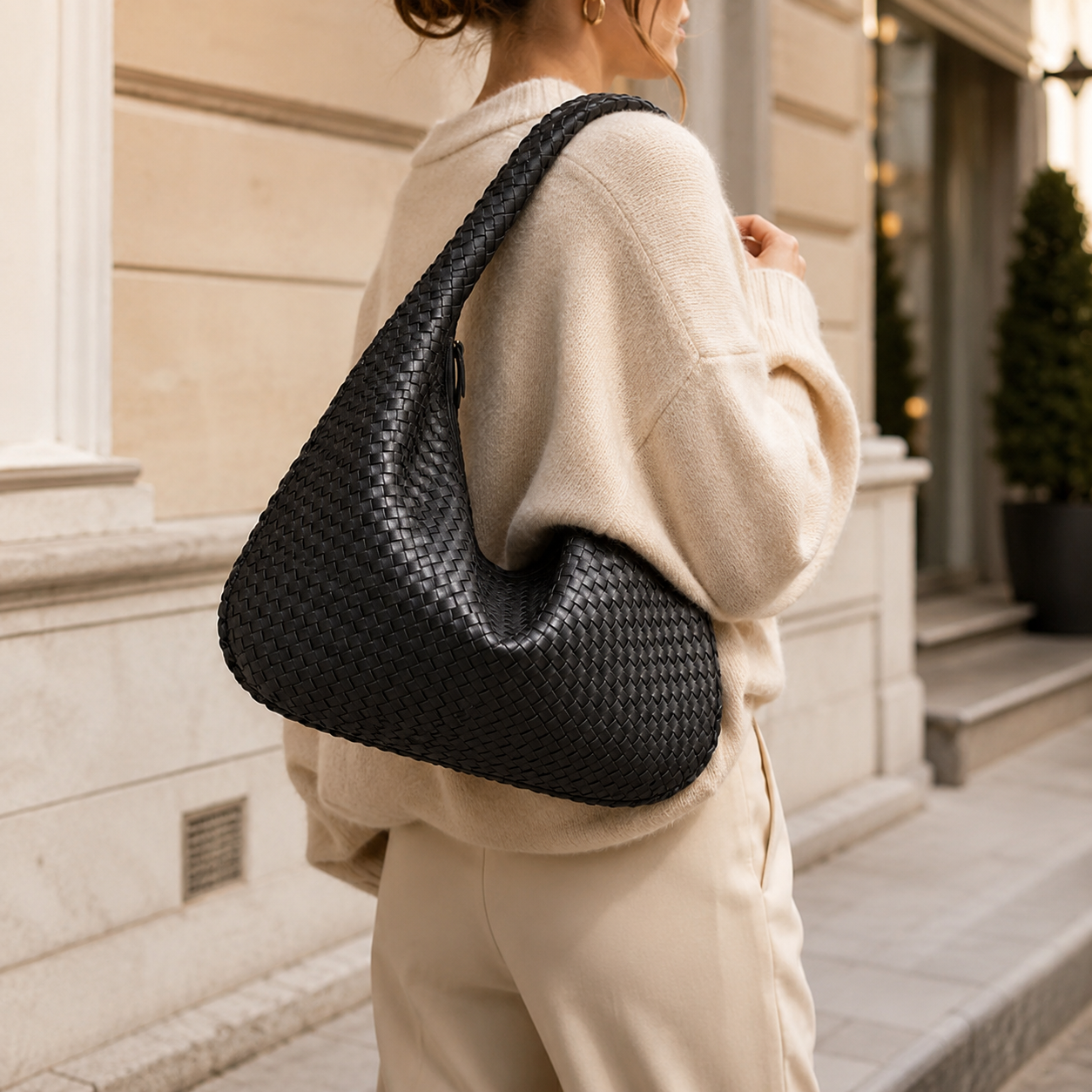 Sienna Woven Shoulder Bag